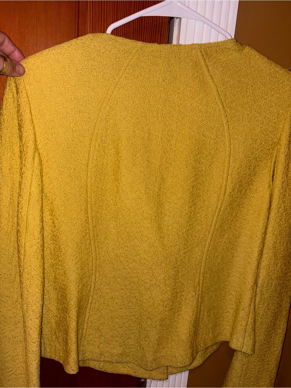 St. John Yellow Textured Knit Blazer - Picture 13 of 14